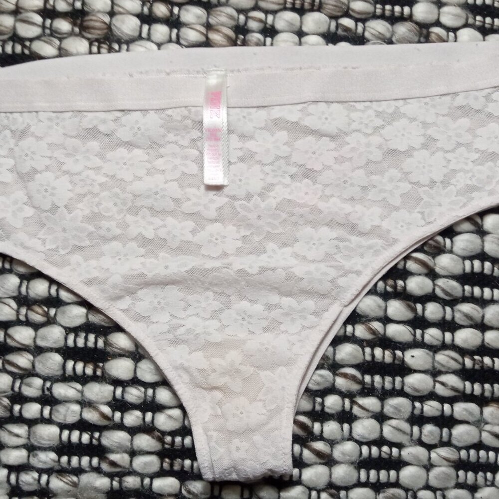 White Lace PINK VS XXL bikini panty